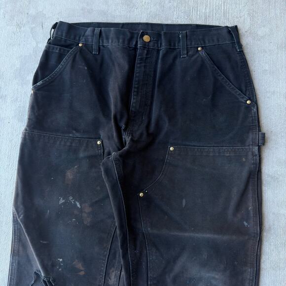 Carhartt black double knee work wear carpenter pants - Picture 2 of 7